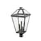Z-Lite Talbot 3 Light Outdoor Post Mount Fixture, Black & Clear Beveled 579PHXLR-BK - alternate 2